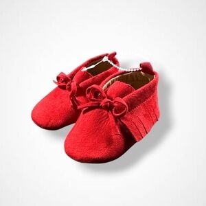 4/$20 Red Baby Moccasins